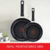 Tefal Essential Non-Stick 5-Piece Pan Set, Glass Lids, Black