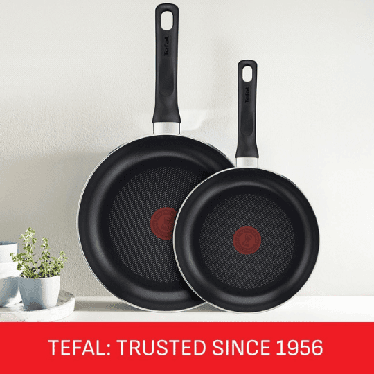 Tefal Essential Non-Stick 5-Piece Pan Set, Glass Lids, Black