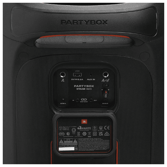 JBL PartyBox Stage 320 - Portable Party Speaker with Telescopic Handle & Wide