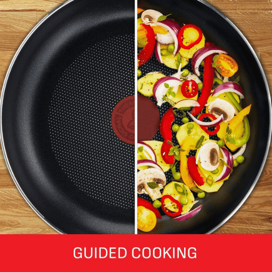 Tefal Essential Non-Stick 5-Piece Pan Set, Glass Lids, Black