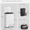 61MQkBbJRFL._SL1500_ SONGMICS Kitchen Bin 13 Gallon (50 L) White