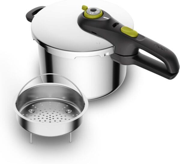 Tefal Secure 5 Neo Stainless Steel Pressure Cooker, 6 L, Induction