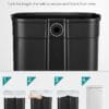 61mRzjdq4zL._SL1500_ SONGMICS Kitchen Bin 13 Gallon (50 L) White