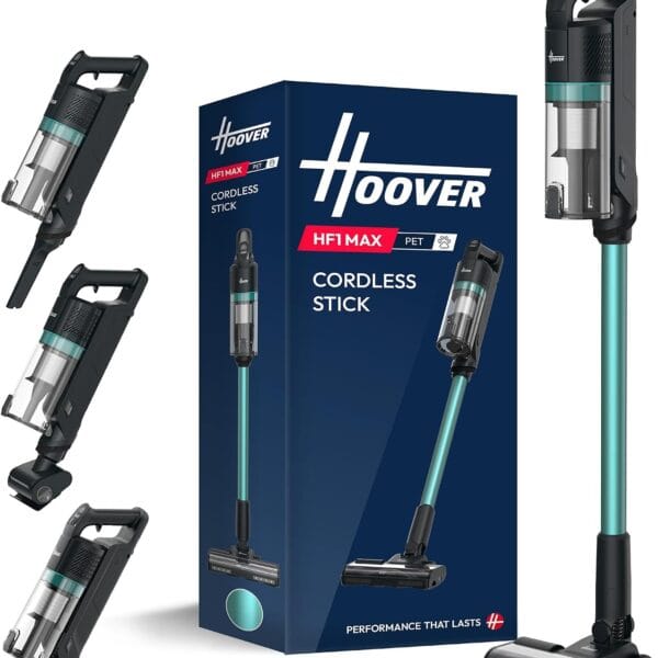 Hoover HF1 Max Pet Cordless Vacuum Cleaner Stick, 50min Runtime [HF1M10P]