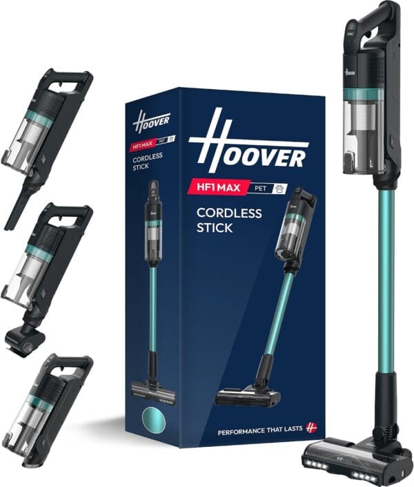 Hoover HF1 Max Pet Cordless Vacuum Cleaner Stick, 50min Runtime [HF1M10P]