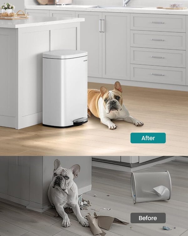 71I2OuRUzlL._SL1500_ SONGMICS Kitchen Bin 13 Gallon (50 L) White