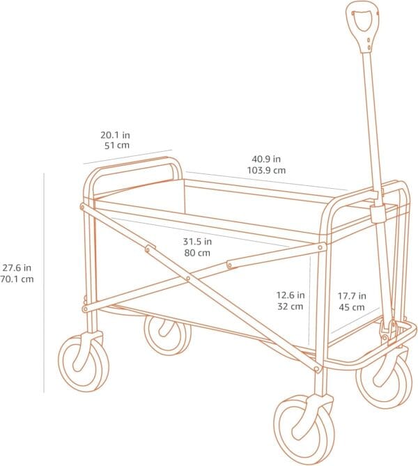 Collapsible Heavy Duty Utility Wagon for Outdoor Sports