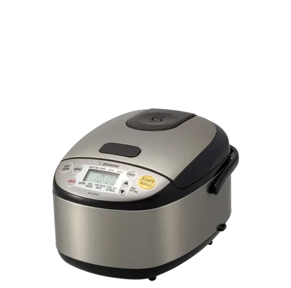 Zojirushi Micom 3-Cup Compact Size, Multiple Settings, Stainless Steel Made, Built-In Retractable Power Cord and Easy to Transport Rice Cooker and Warmer